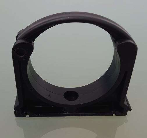 Sonderangebot Rohrklemme mit Bügel aus PP schwarz Schelle für PVC U Rohr Ø75mm 1024222075000