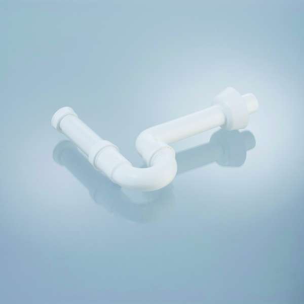 Siphon Röhrengeruchsverschluss Röhren-Siphon 1 1/4&quot; x 40mm mit Wandrosette für Waschtisch