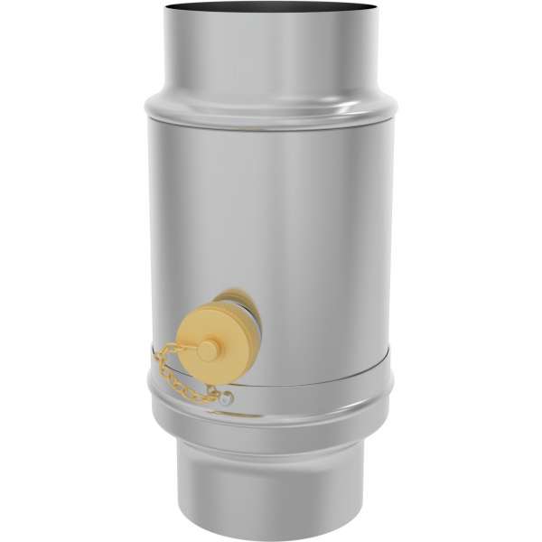 Zambelli Titanzink Wassersammler Ø 100 mm mit Schlauchanschlussset zylindrisch, 137505-ZAM