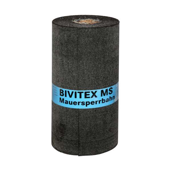Börner BIVITEX MS Polymerbitumen- Mauersperrbahn 0,54 x 10m Glasgewebeeinlage, vlieskaschierter Rand