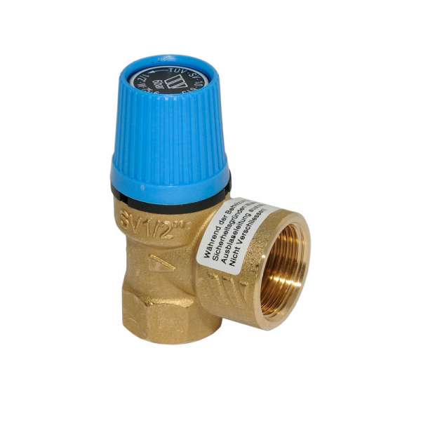 Sicherheitsventil 1 Zoll 6 bar Überdruckventil für Warmwasserbereitung in Brauchwasseranlagen
