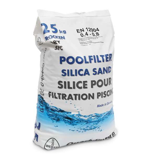 1 Sack a 25 kg Quarzsand Filtersand 0,4 - 0,8 mm EN12904