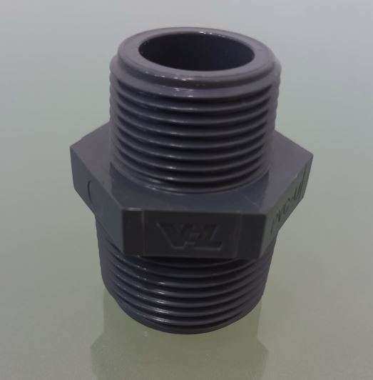 Sonderangebot PVC U Kunststoff Doppelnippel reduziert 3/4&quot;AGx1/2&quot;AG 1020172210000