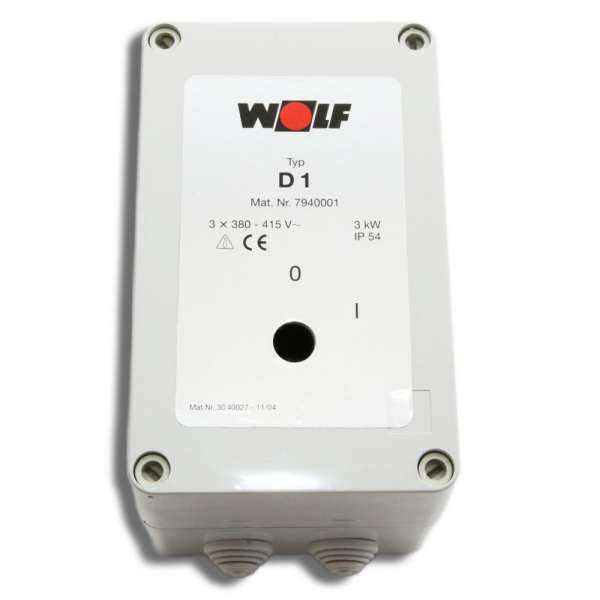 Sonderangebot Wolf 1-Stufenschalter D 1, 3kW, 400 Volt - 7940001