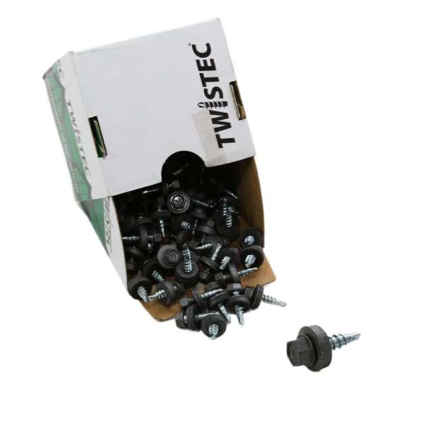 Twistec® Colorhead 6Kt-Bohrschraube 4,8X20 RAL 9007 Graualuminium 100St./Pck