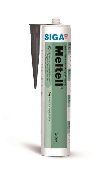 SIGA Meltell® 320 black 310 ml leistungsstarker Hybrid-Dichtstoff für Anschlussfugen schwarz