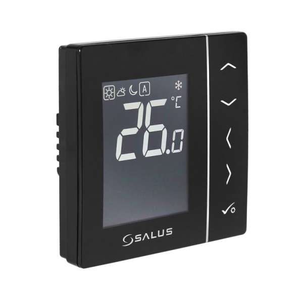 Salus VS35B Digitaler Thermostat 230 Volt Gehäusefarbe schwarz 112646